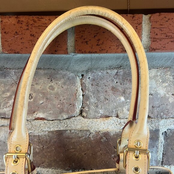 Dooney & Bourke Signature Logo Canvas Double Handle Satchel & Eyeglass Case - Picture 3 of 13